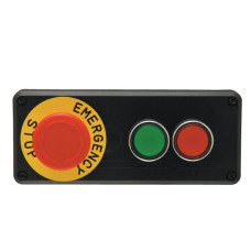 Пост 3 кнопочный черно-серый с 2-мя кнопками и 1-й кнопкой 