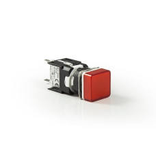 Светосигнальная арматура квадратная красная LED 24V AC/DC