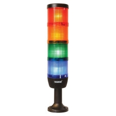 Световая колонна диаметр 70мм 4 яруса (красный, зеленый, желтый, синий) светодиод 220V AC пластиковый патрубок 110мм