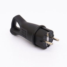 Вилка каучуковая прямая с ухом 411 2Р+РЭ IP44 LEE