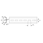 DIN-рейка FD 35x7.5 (0,8mm) з перфорацією 6x15 (500mm)