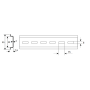 DIN-рейка FD 35x7.5 (1mm) з перфорацією 6x15 (300mm)