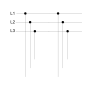 Расческа FLF 10мм2 63A 3P 54 модуля тип FORK