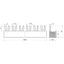 Расческа FLF 10мм2 63A 3P 54 модуля тип FORK