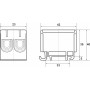 Клема FT1016G 2P,Cu:1.5-16/Al:1.5-16 мм2, жовто-зелена