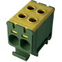 Клема FT1035G 2P,Cu:2.5-35 / Al:2.5-35 мм2, жовто-зелена