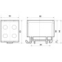 Клемма FT1050F 2P, Cu: 2.5-50 / Al: 6-50 мм2, серая
