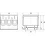 Клема FT1050N 3P,Cu:2.5-50 / Al:6-50 мм2, синя