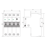 Реле защитного отключения FPR1-AC 16А/0,03A 4P АС 6kA