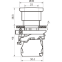 Вимикач кнопковий металевий FP4-BC21 1NO (чорний)