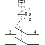 Вимикач кнопковий металевий FP4-BG33 2NO (чорний)