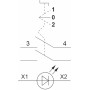 Вимикач кнопковий металевий FP4-BK3165230 2NО(білий)