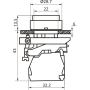 Выключатель кнопочный металлический FP4-BL4342 1NC (STOP, красный)