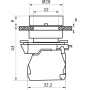 Вимикач кнопковий пластиковий FP5-AA4322 1NC (O, червоний)