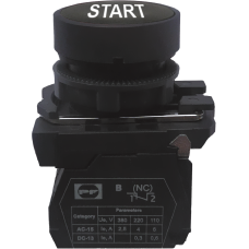 Выключатель кнопочный пластиковый FP5-AA4351 1NO (START, черный)