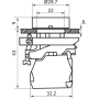 Вимикач кнопковий пластиковий FP5-AA4351 1NO (START, чорний)