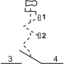 Выключатель кнопочный пластиковый FP5-AG41 1NO (черный)