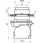 Вимикач кнопковий пластиковий FP5-AL3311 1NO (I, зелений)