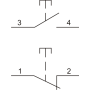 Выключатель кнопочный пластиковый FP5-AL8325 1NO 1NC (зел-красный)