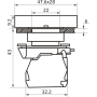 Выключатель кнопочный пластиковый FP5-AL8325 1NO 1NC (зел-красный)