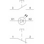 Вимикач кнопковий пластиковий FP5-AL8425 1NO 1NC (зел-червон)