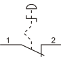 Вимикач кнопковий пластиковий FP5-AS542 1NC (червоний)