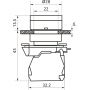 Вимикач кнопковий пластиковий FP5-AW3161230 1NO (білий)