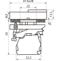 Вимикач кнопковий пластиковий FP5-AW8425230 1NO 1NC (зел-червон)