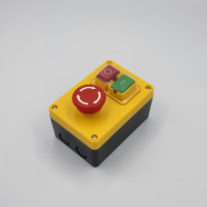 Пост кнопковий електромагнітний ESSB-211YC 4pin з аварійною кнопкою TAKEL