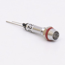 Светодиодный индикатор металлический AD22C-8 220v AС, белый