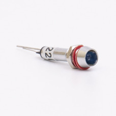 Светодиодный индикатор металлический AD22C-8 220v AС, синий