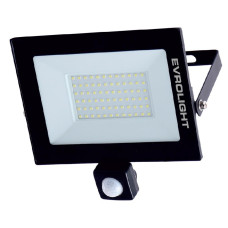 Прожектор светодиодный EVROLIGHT 50Вт с датчиком движения EV-50D 6400К