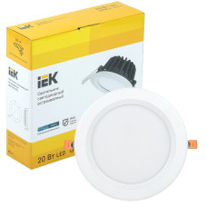 Светильник LED ДВО 1802 PRO белый круг 20Вт 4000K IP40 IEK