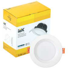 Светильник LED ДВО 1820 PRO белый круг 15Вт 4000K IP54 IEK