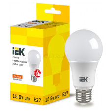 Лампа LED ALFA A60 пуля 15Вт 230В 3000К E27 IEK