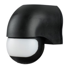 Датчик движения инфракрасный e.sensor.pir.12.black(черный), 180°, IP44