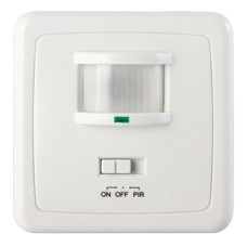 Датчик движения инфракрасный настенный, скрытого монтажа e.sensor.pir.01B.white(белый), 160°, IP20