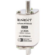 Предохранитель плавкий e.fuse.NT00.63, габарит 00, 63А.