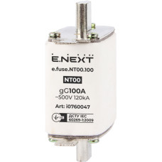 Предохранитель плавкий e.fuse.NT00.100, габарит 00, 100А