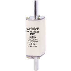 Предохранитель плавкий e.fuse.NT0.63, габарит 0, 63А.