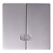 Клавиша e.lux.11881L.pn.aluminium двойная 
