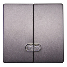 Клавиша e.lux.11881L.pn.l.anthracite двойная 