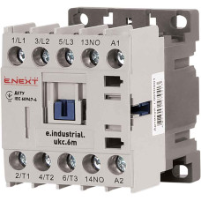 Контактор e.industrial.ukc.6M.220, 6А, 220В, no, малогабаритный