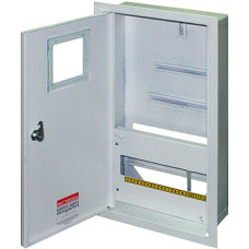 Корпус e.mbox.stand.w.f3.12.z металлический, под 3-ф. счетчик, 12 встраиваемый мод. с замком