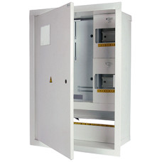 Корпус e.mbox.stand.w.f3.24.z металлический, под 3-ф. счетчик, 24 встраиваемая мод. с замком