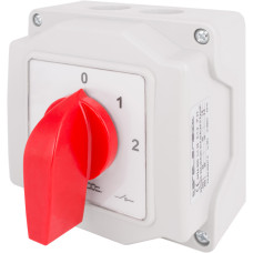 Пакетный переключатель LK25/4.322-ОВ/45 в корпусе, 0-1-2, 25А, IP44