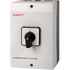 Пакетный переключатель в корпусе e.industrial.sb.1-0-2.3.40, 3р, 40А (1-0-2)