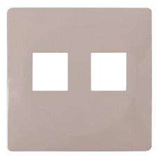 Панель e.lux.16121L.pn.ivory до розетки подвійної під Jack RJ12 чи RJ45, 