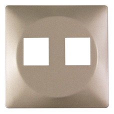 Панель e.lux.16121L.pn.nickel до розетки подвійної під Jack RJ12 чи RJ45, 