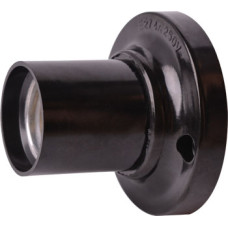 Патрон бакелитовый e.lamp socket wall side.E27.bk.black, настенный Е27, черный